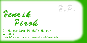 henrik pirok business card